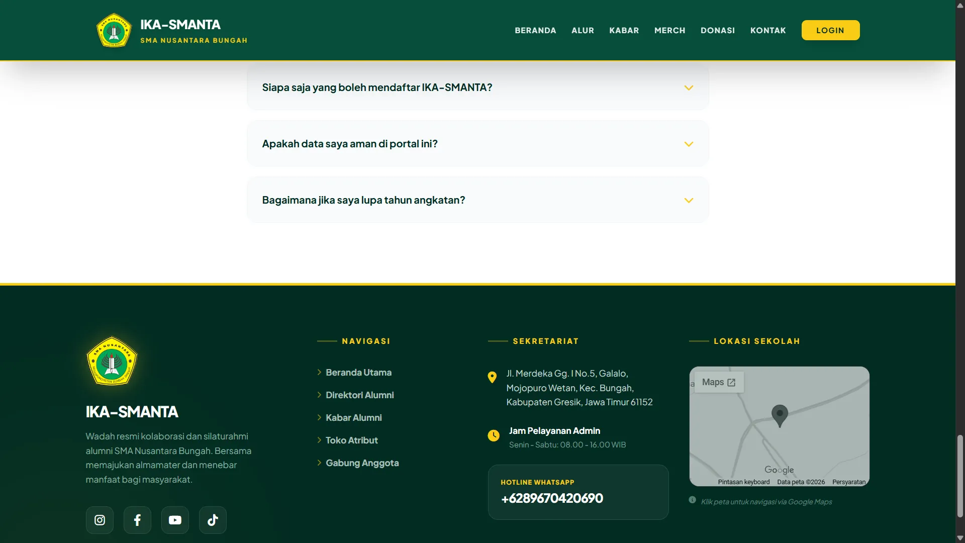 Official Website Alumni SMA Nusantara Bungah